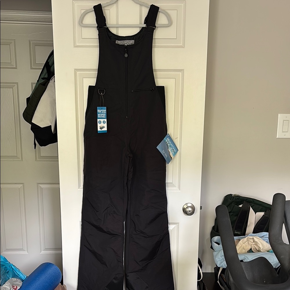Mountain Tek Black Outdoor Sno Bibs, Ski Bibs